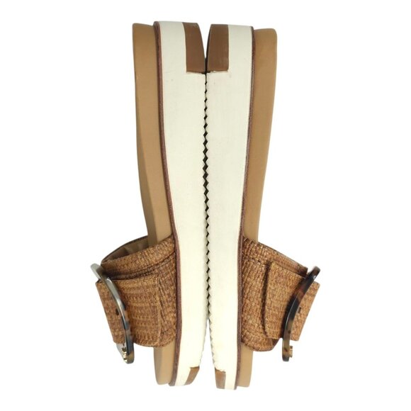 Sam Edelman Ariane Platform Sandals Womens Size 5.5 Tortoise Shell Buckle Slide - Picture 6 of 16